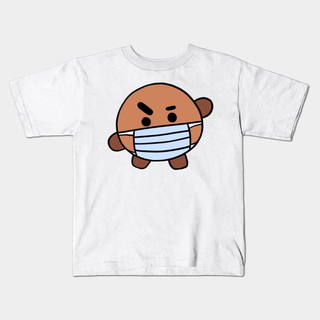 Masked BT21 Shooky Kids T-Shirt by Oricca